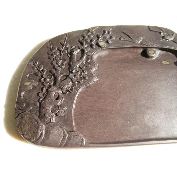 端渓硯 梅花坑 春回大地硯 8吋 一品物 すずり : 書道用品 緑風店