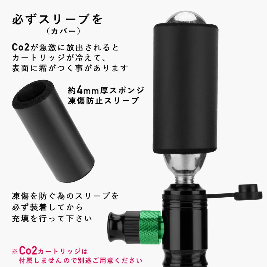 ROCKBROS 空気入れ 自転車 携帯 Co2 インフレーター 両方使える 仏式