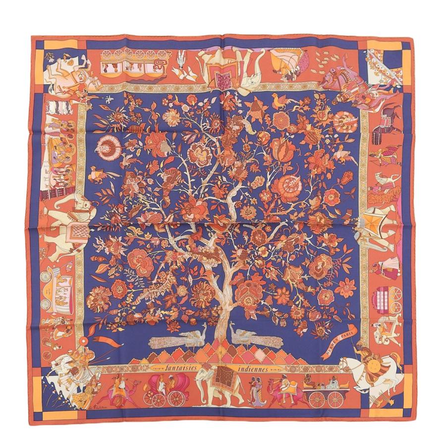 エルメス HERMES カレ90 スカーフ Fantaisies indiennes 眩惑のインド