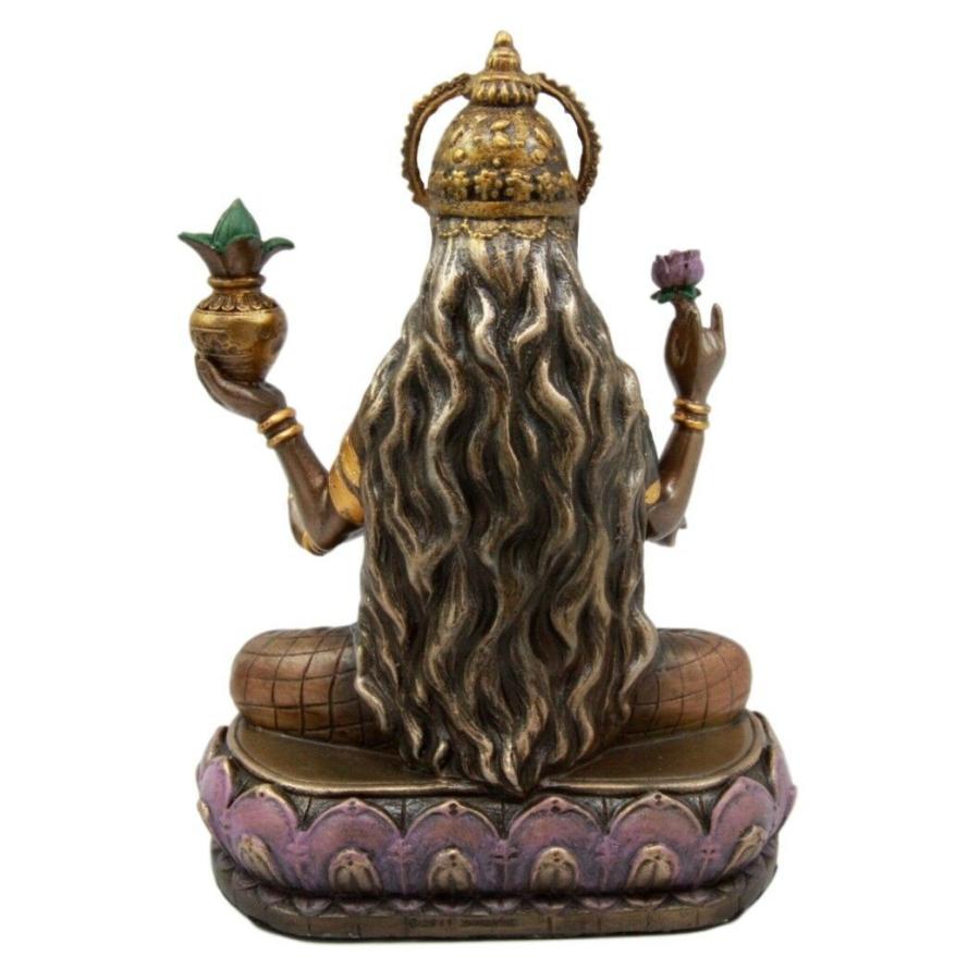 ブロンズ風 蓮の上に座る 吉祥天(ラクシュミー)富 豊穣 叡智 幸運の