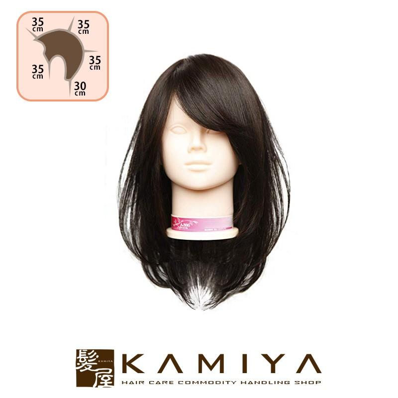 耳付きカットウィッグ A-386 ハチ周り 約53cm 人毛100%|ヘアカット