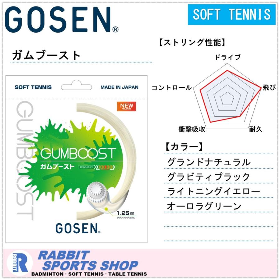 GOSEN（ゴーセン） ガムブースト ソフトテニスガット SSGB11