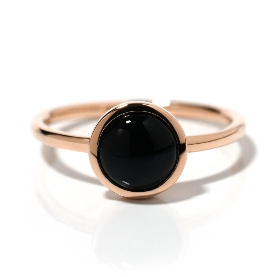 K18 エクリプス リング オニキス ブラックオニキス 18k 18金 重ね付け