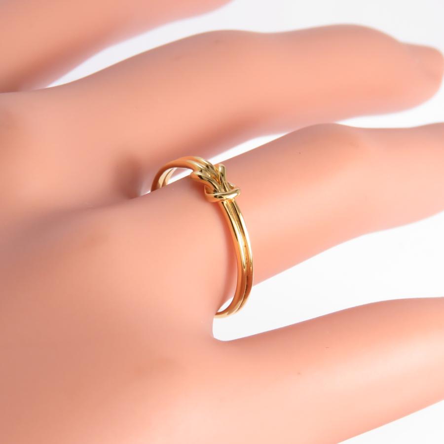 k18 K10 Pt900 地金 指輪 リング リボン 結び目 本結び 縁 縁起物