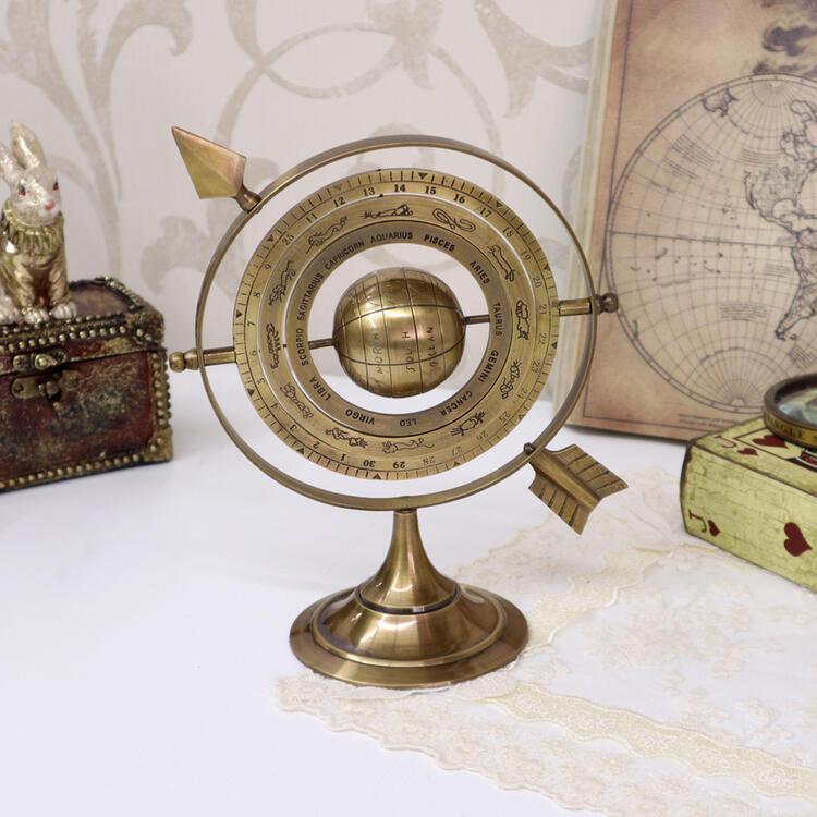 真鍮製 天球儀 アンティークゴールド インテリア オブジェ クラシック