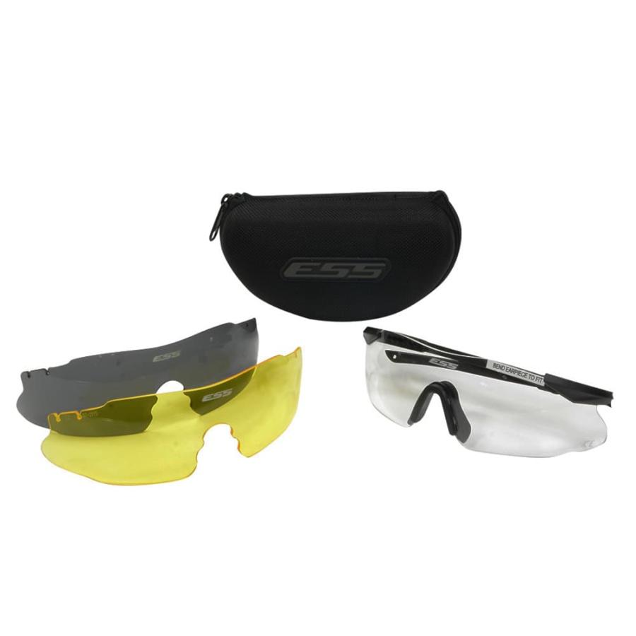 ESS シューティンググラス ICE 3LS レンズ3枚付 ハイデフイエロー