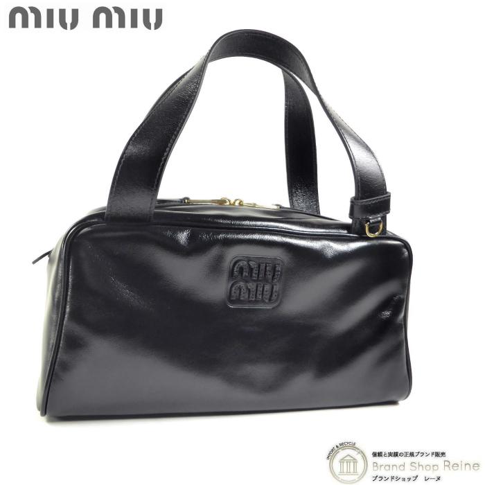 miu miu（ミュウミュウ） レザー トップハンドル バッグ 5BB182