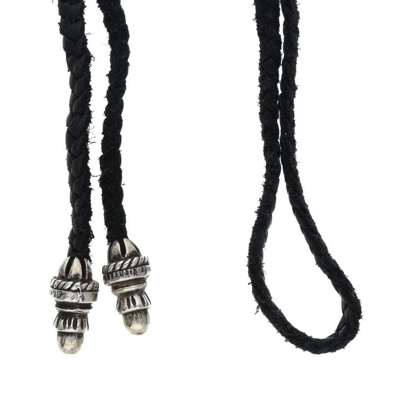 CHROME HEARTS（クロムハーツ） ネックレス LEATHER BRAID ボロチップ