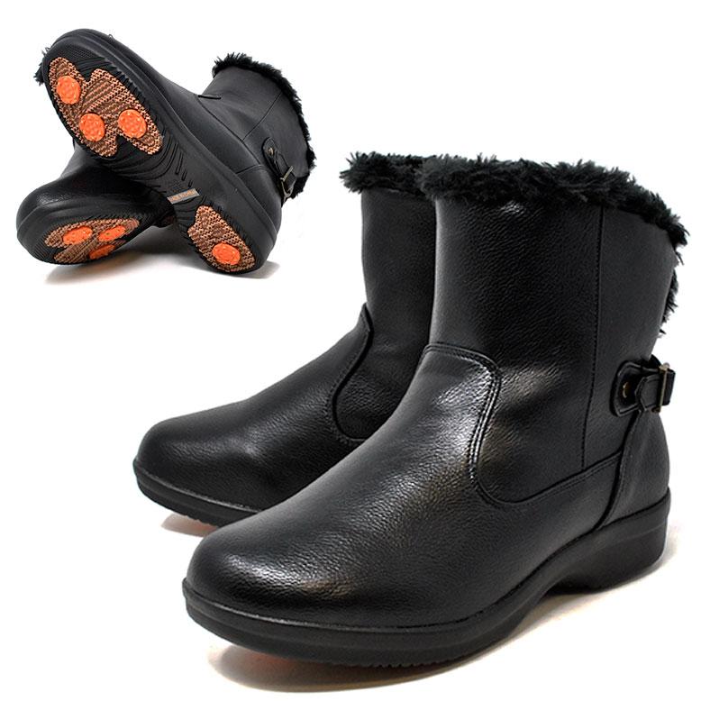 スパイク スノーブーツ 防水 防滑 幅広 4E レディース ロポッサ