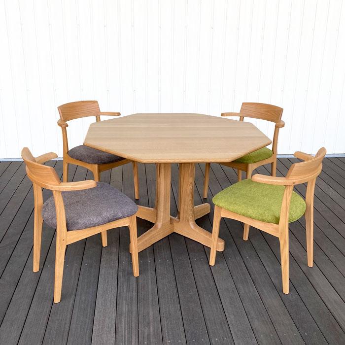 ダイニングテーブル 八角 テーブル 2人 4人用 おしゃれ セット 完成品