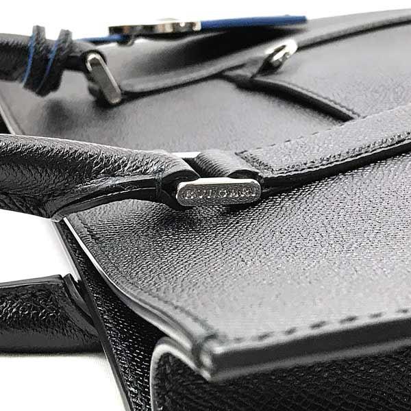BVLGARI（ブルガリ） バッグ 型押しレザー トート ブラック メンズ