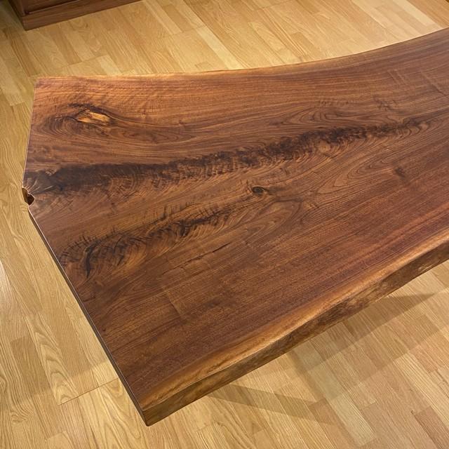 一枚板テーブル ウォールナット 無垢 ダイニングテーブル 脚付 天然木