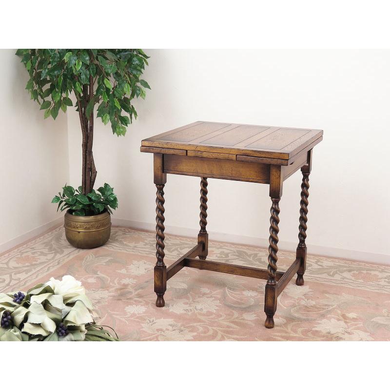 ダイニングテーブル オーク無垢 食卓 ドローリーフテーブル 60cm角