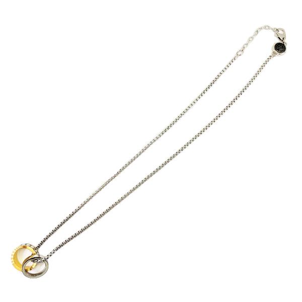 DIESEL（ディーゼル） ネックレス ブランド ダブルリング シルバー