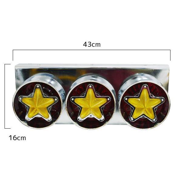 トラックテール 星形3連 デコトラ トラック野郎 カスタム 汎用