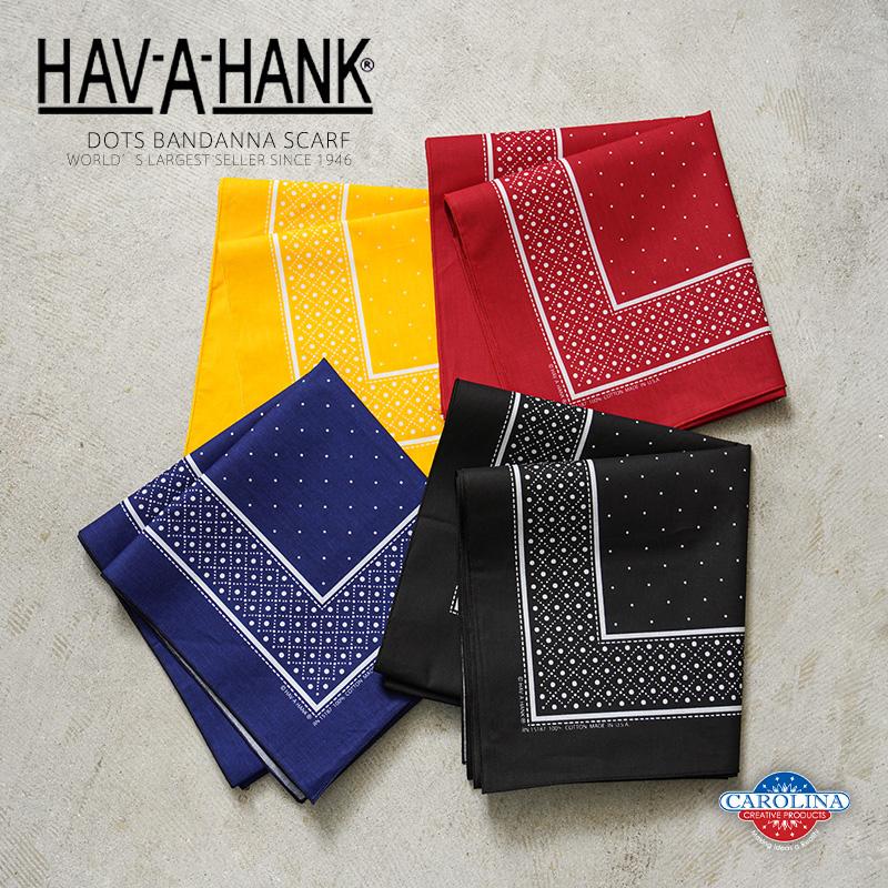HAV-A-HANK（ハバハンク） 15713900 MADE IN U.S.A. DOTS BANDANNA