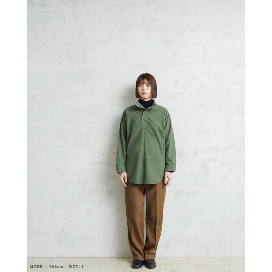 実物 USED スウェーデン軍 M-55 スタンドカラー プルオーバーシャツ