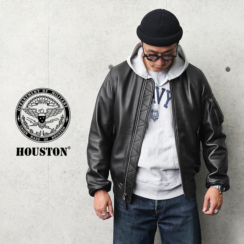 HOUSTON（ヒューストン） 8191 シープスキン レザー MA-1 フライト