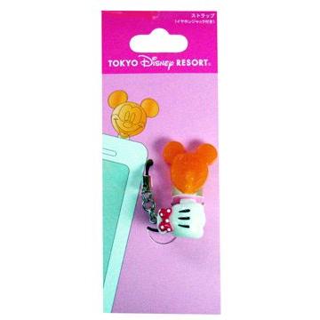 イヤホンジャックカバー ディズニー ミニーの手とアイコンのフィギュア