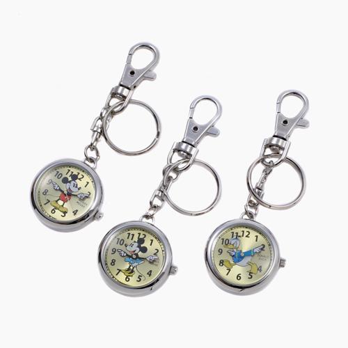 ミッキー ミニー ドナルドダック 懐中時計 時計 キーホルダーウォッチ