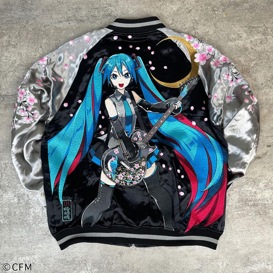 絡繰魂 × 初音ミク 【初音ミク】桜満開リバーシブルスカジャン 261002