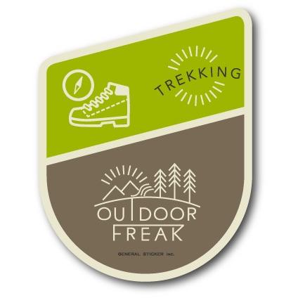 アウトドアステッカー アウトドアフリーク トレッキング TREKKING OD12