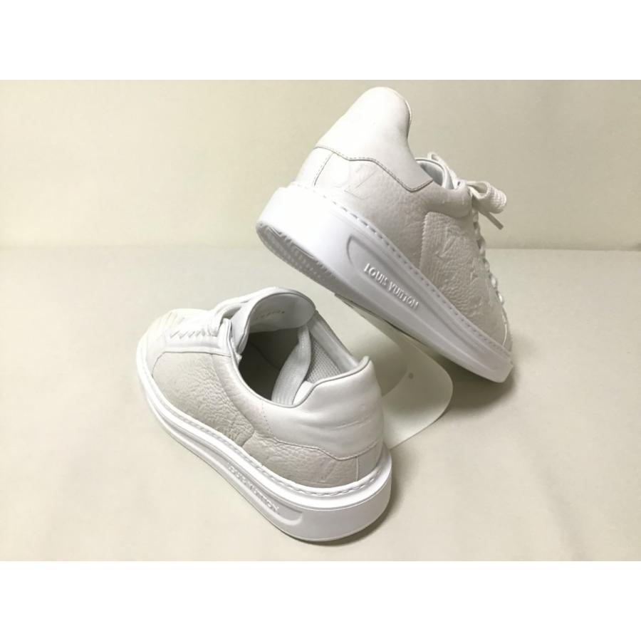ルイヴィトン モノグラムレザータイプ 白スニーカー 未使用品 8 1/2