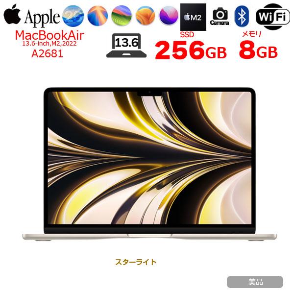 MacBook Air 【中古パソコン】Apple 13.6inch MLY13J/A A2681 2022 OS