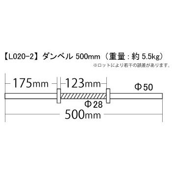 WILD FIT（ワイルドフィット） オリンピック用 ダンベルシャフト 500mm