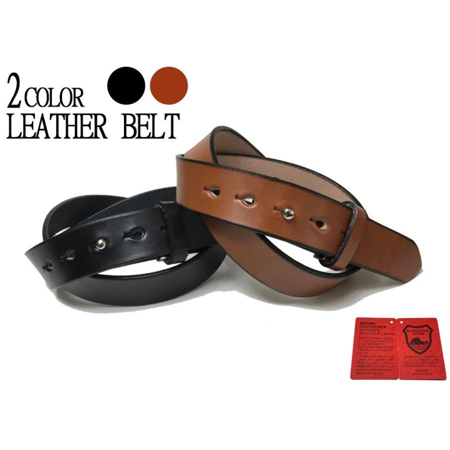 ベルト 栃木レザー メンズ 本革 35mm 牛革 国産 日本製 バックルなし