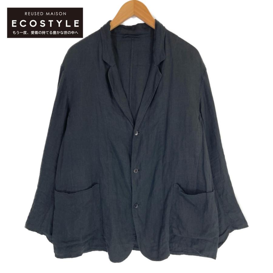 COMOLI コモリ T01-01019 21SS ネイビー リネン Wクロス ジャケット