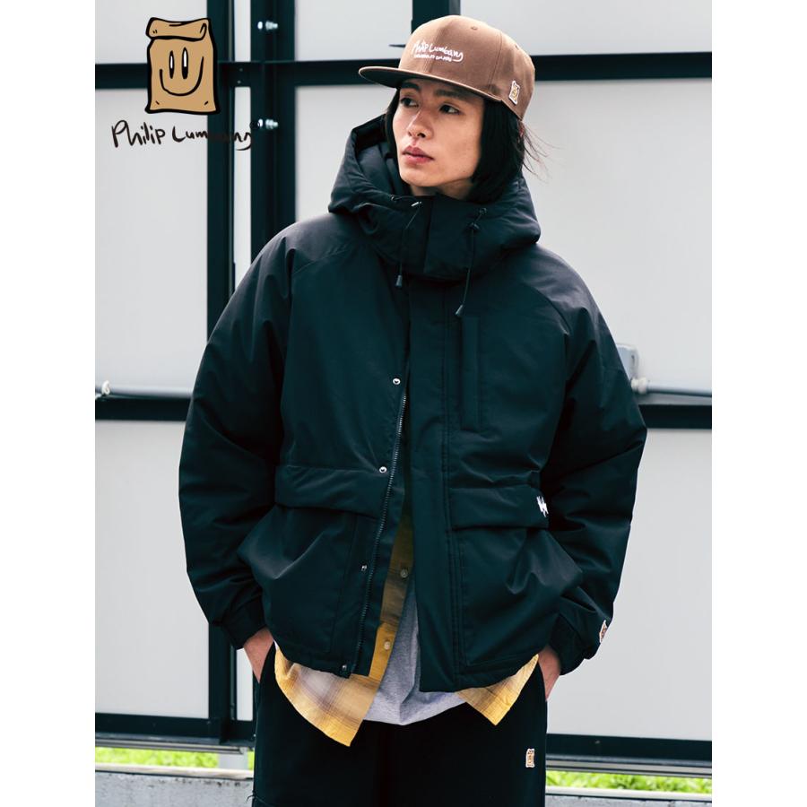 Philip Lumbang 公式 ウィンドプルーフ中綿フードジャケット メンズ