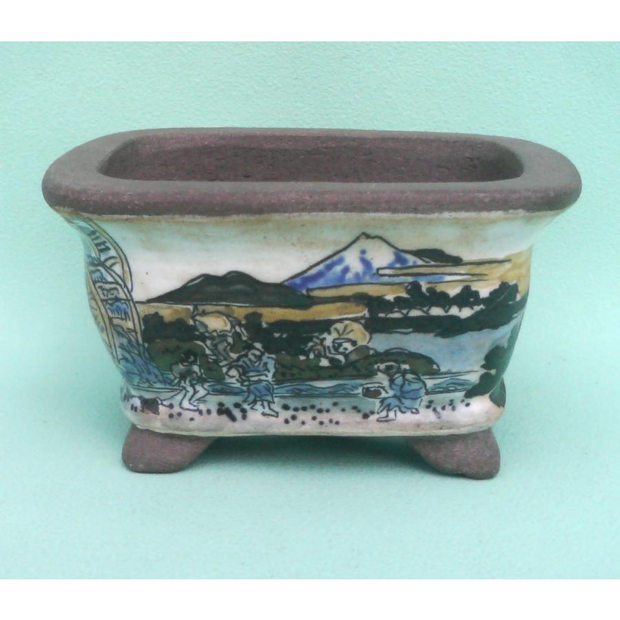 植木鉢 陶翠窯 エン付長角足付3号盆栽鉢 : ヤマコー畑岡幸助商店