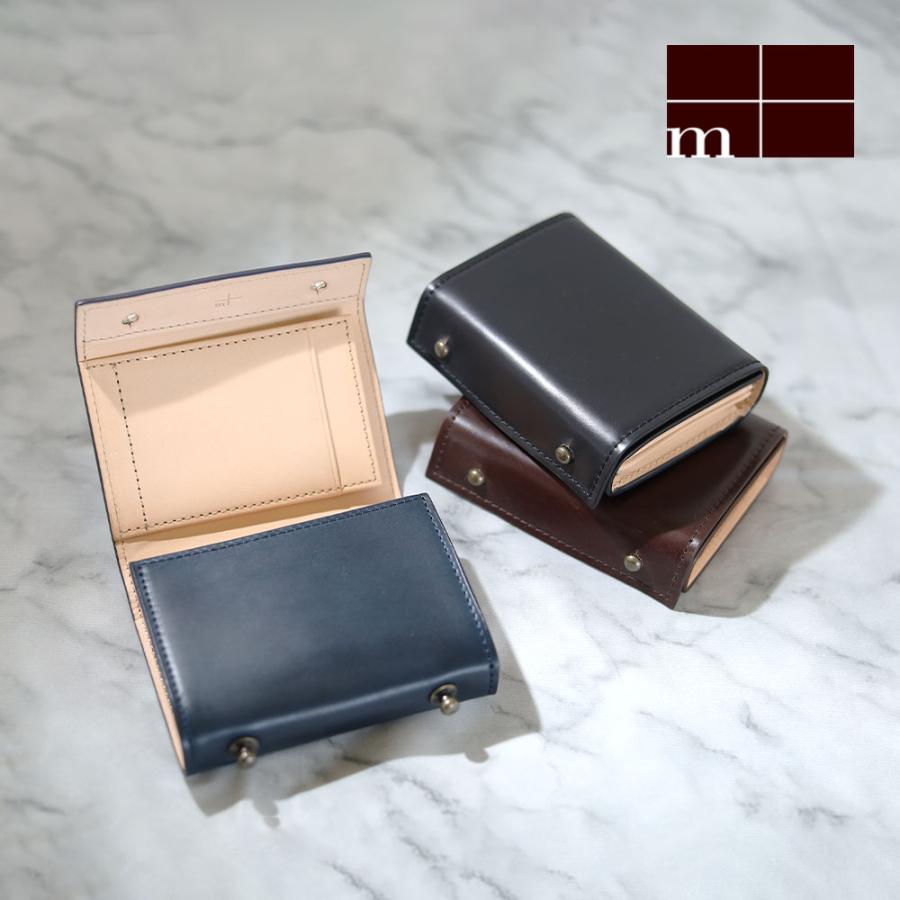 m+（エムピウ） 財布 二つ折り財布 ミッレフォッリエ2 コードバン