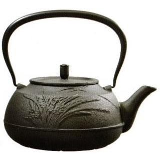 及源鋳造 (正規品 特選国産品) 南部鉄器 鉄瓶 水仙丸ツル 1.6L H-229