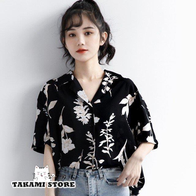 アロハシャツ トップス レディース シャツ 半袖 春夏 ボタニカル柄 花