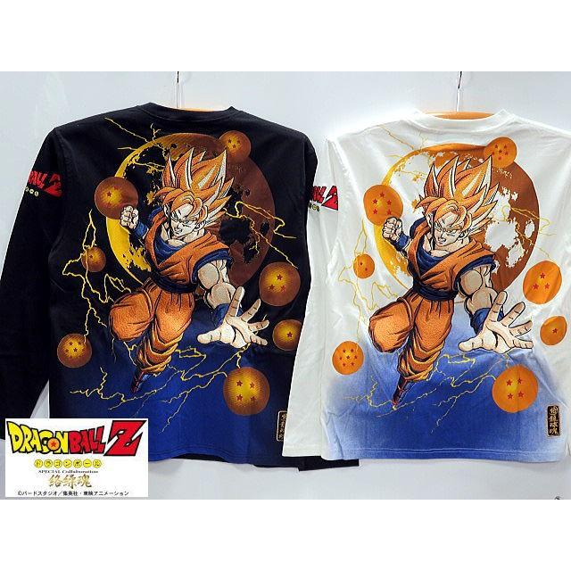 DRAGON BALL Z X絡繰魂コラボ 孫悟空 超サイヤ人覚醒 長袖Tシャツ
