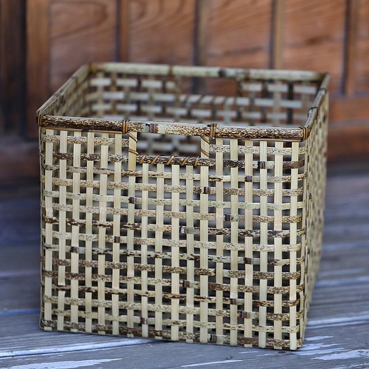 虎竹スクエアバスケット（リビング四角） : 虎斑竹専門店 竹虎 - 通販