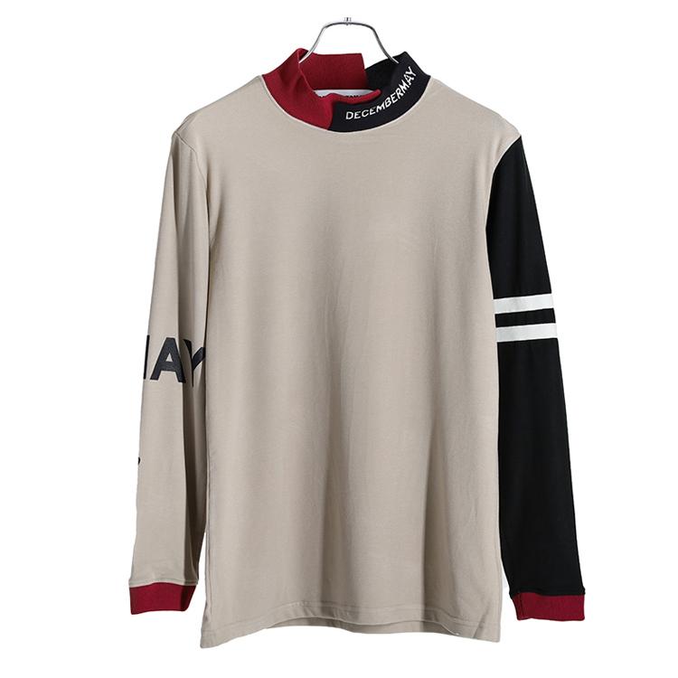 ディセンバーメイ ゴルフ モックシャツ メンズ 長袖 ハイネック 吸湿