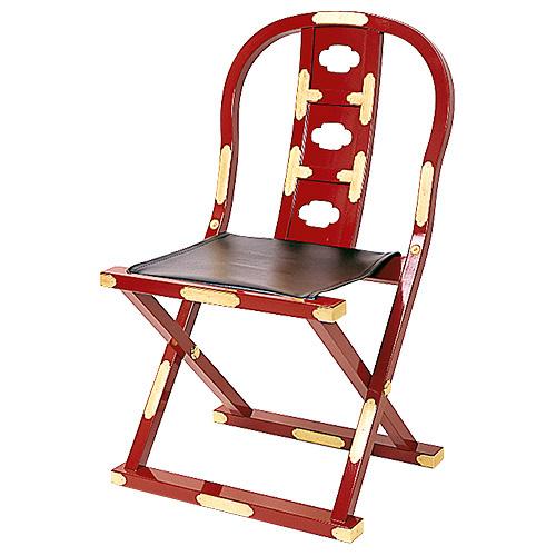 仏壇屋 滝田商店 新型略式曲録 朱塗り（寺院用椅子）（寺院用仏具