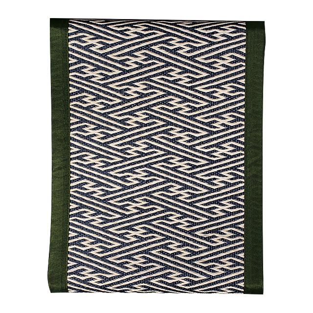 仏壇屋 滝田商店 胡床(こしょう) 角足 黒塗イグサ ベージュ（床几