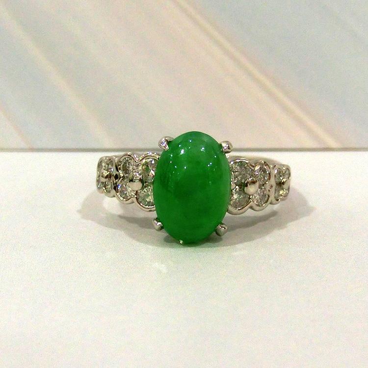 翡翠 5月誕生石 指輪 ヒスイ ひすい リング ジェダイト プラチナ