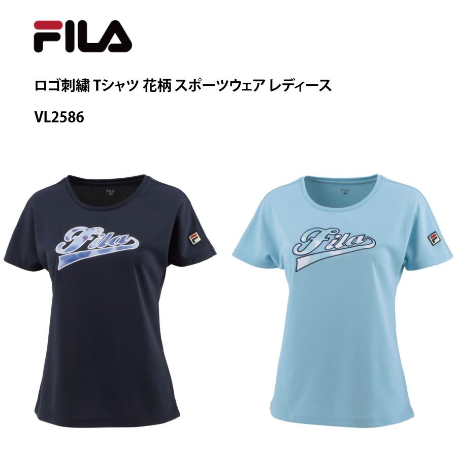 FILA（フィラ） SALE ロゴ刺繍 Tシャツ 花柄 スポーツウェア