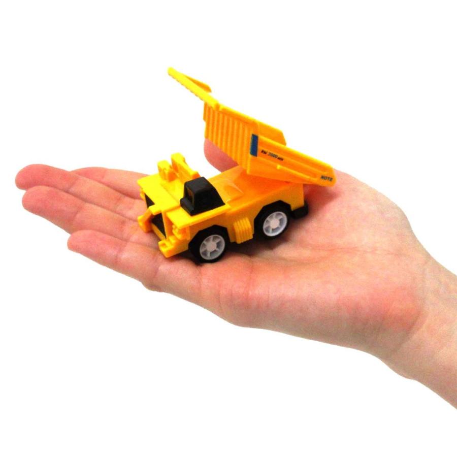 プルバック ミニカー 働く車 4個セット ショベルカー ダンプカー