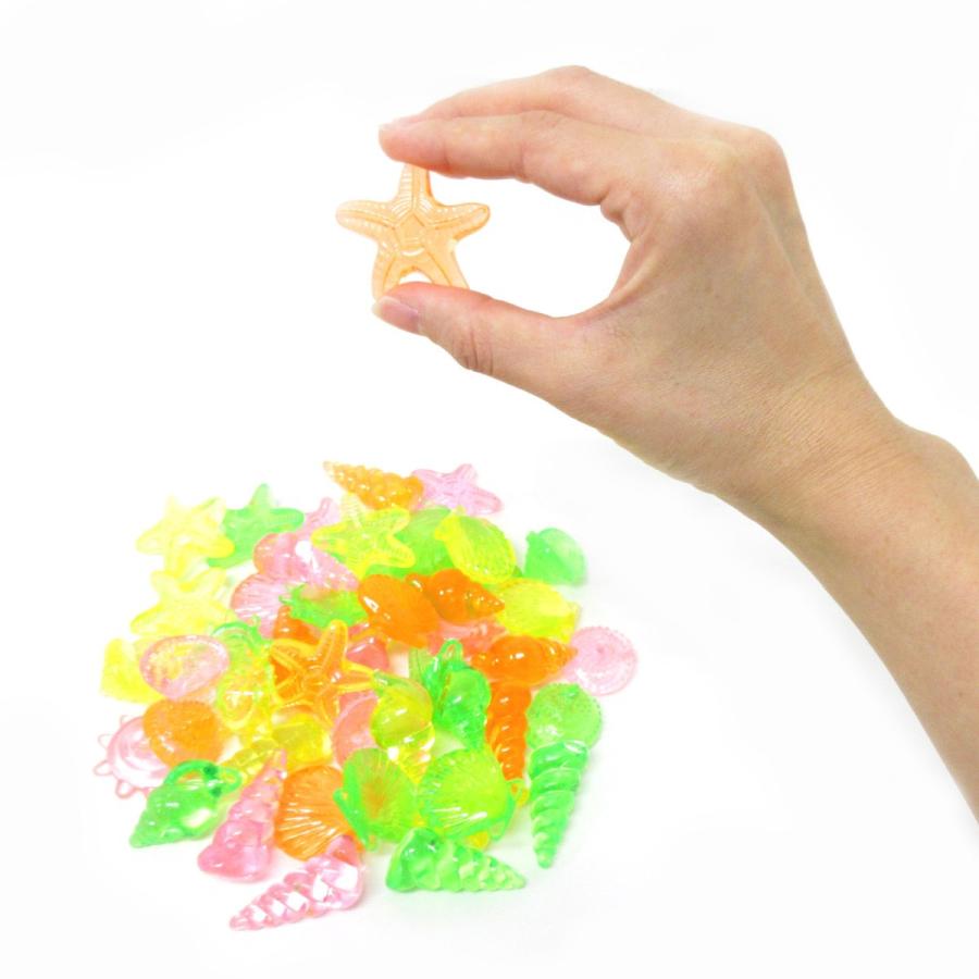 カラー宝石 おもちゃ クラッシュアイス シェル トロピカル 195pcs/1kg