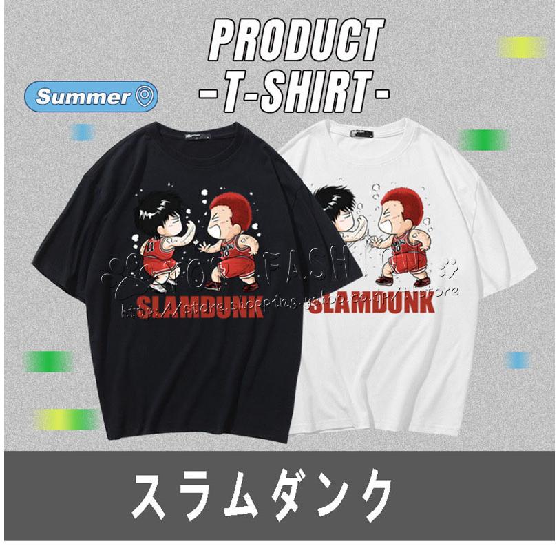 送料無料】SLAM DUNK スラムダンク 風 流川楓 桜木花道 Tシャツ 半袖