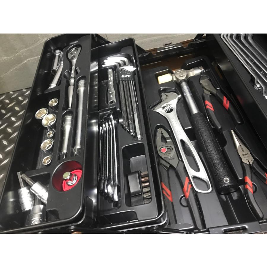 C-c267【中古品】KTC 両開きツールセット 工具セット 工具箱