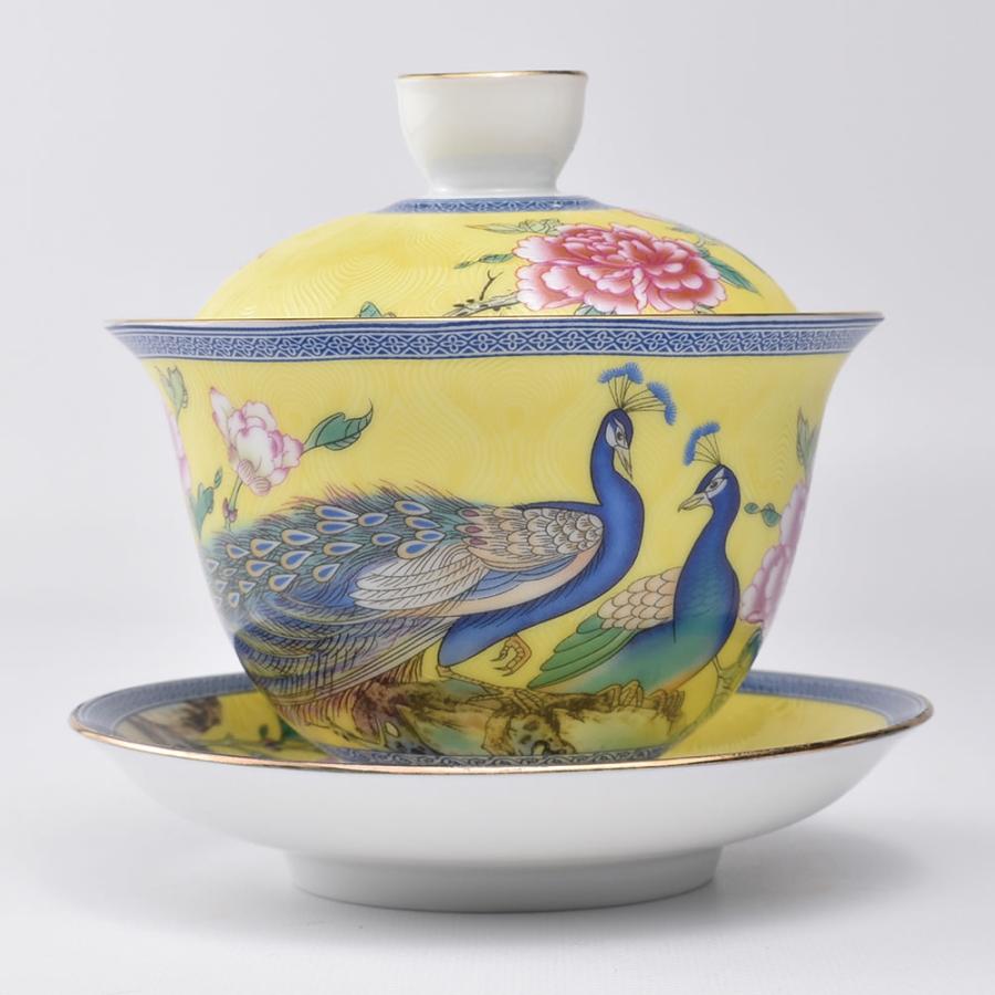 描金琺瑯蓋碗（黄色） 160ml（満水220ml） 中国茶器 : 天香茶行・Yahoo