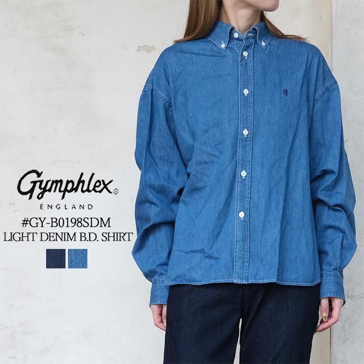 GYMPHLEX（ジムフレックス） シャツ ライトデニム ボタンダウン