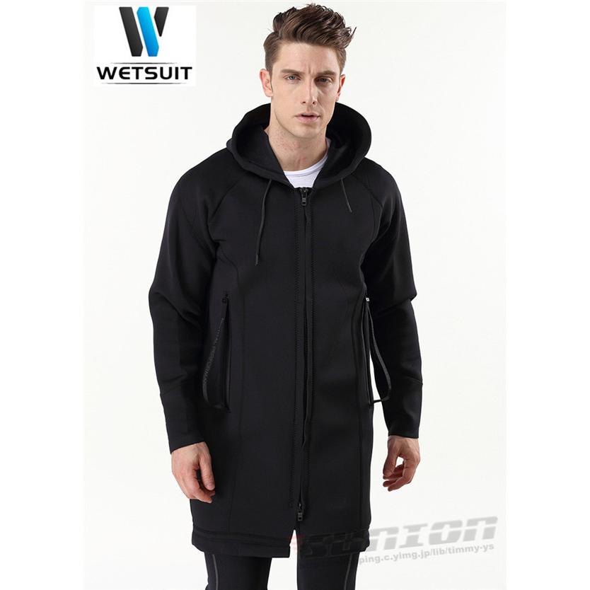 ウェットスーツ 男女兼用 3mm フード付き コート サーフィン